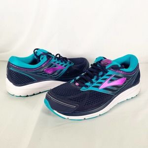 Brooks Addiction 13 Athletic Training Shoe Womens Size 9 1202532E456 Blue Pink